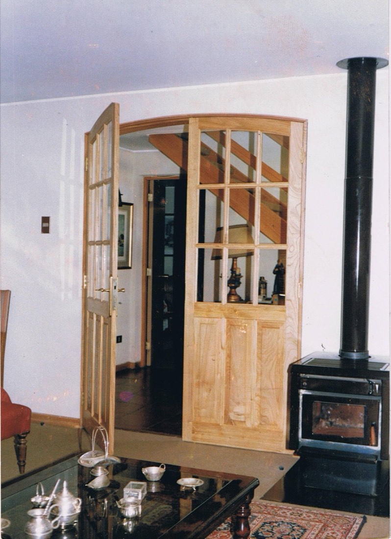 Puertas separadoras vidriadas para living